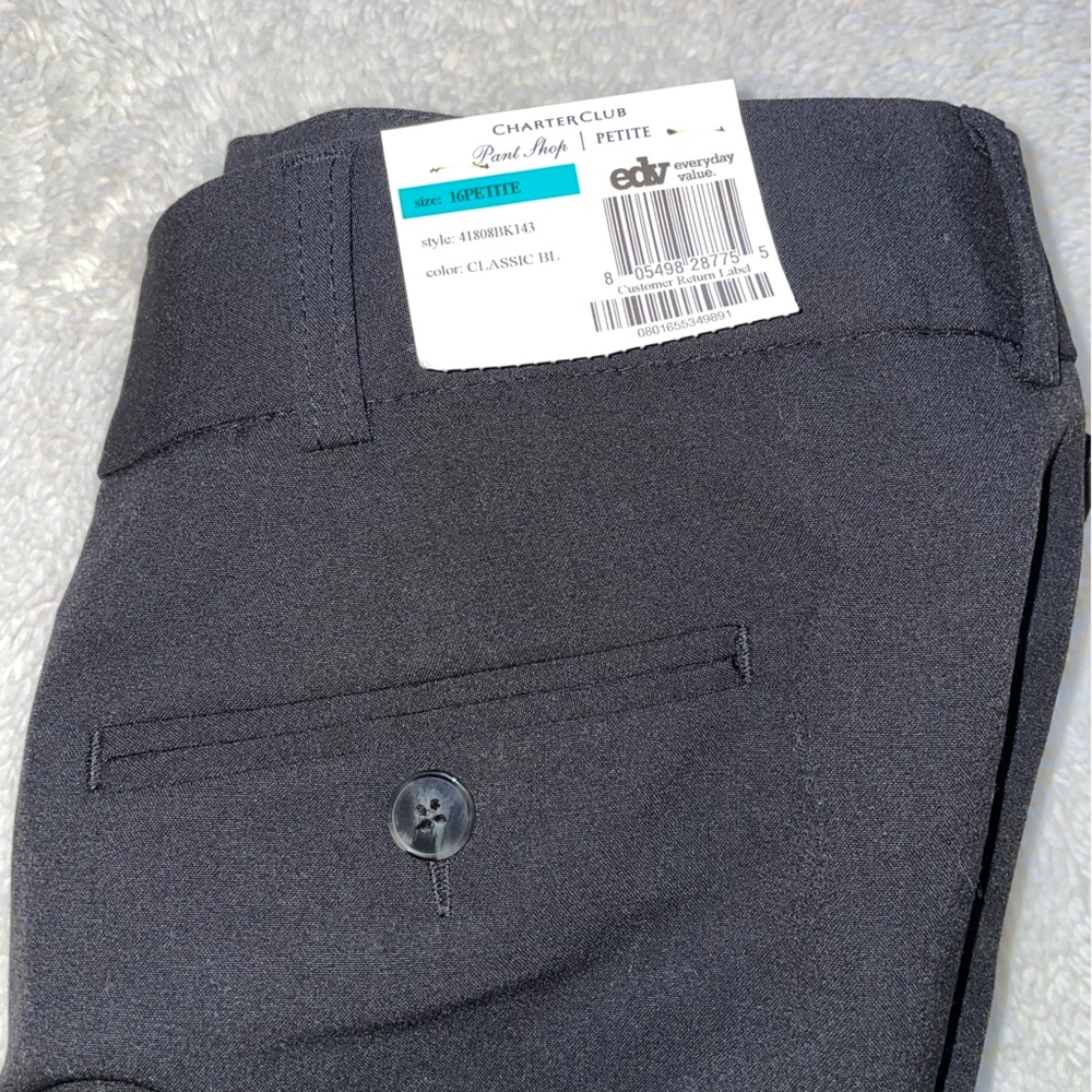 Charter Club Black Classic Fit Trousers - Picture 5 of 5